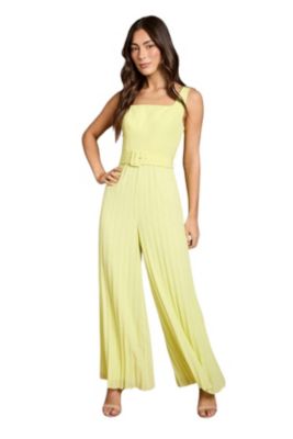 Women's Seam Detail Pleated Wide Leg Jumpsuit