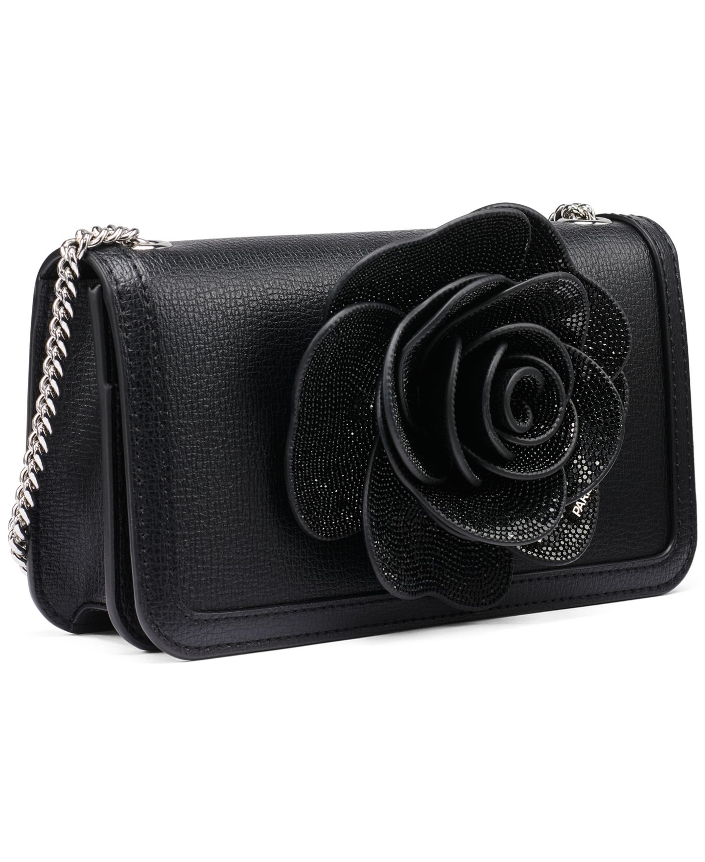Женская сумка KARL LAGERFELD PARIS Kosette Mini Shoulder Handbag, цвет: Чёрный / Серебряный — фото 3