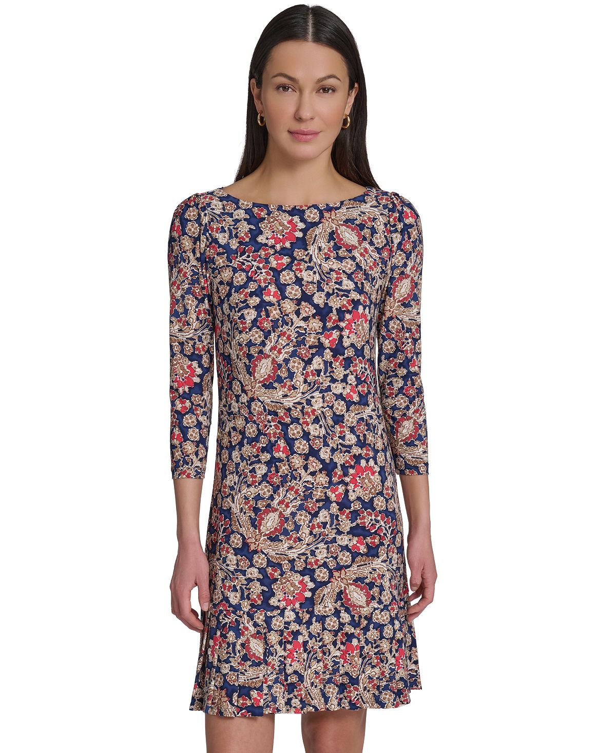 Tommy Hilfiger Women's Boat Neck Pleated Hem Dress view 3 — MAYCSS fashion products