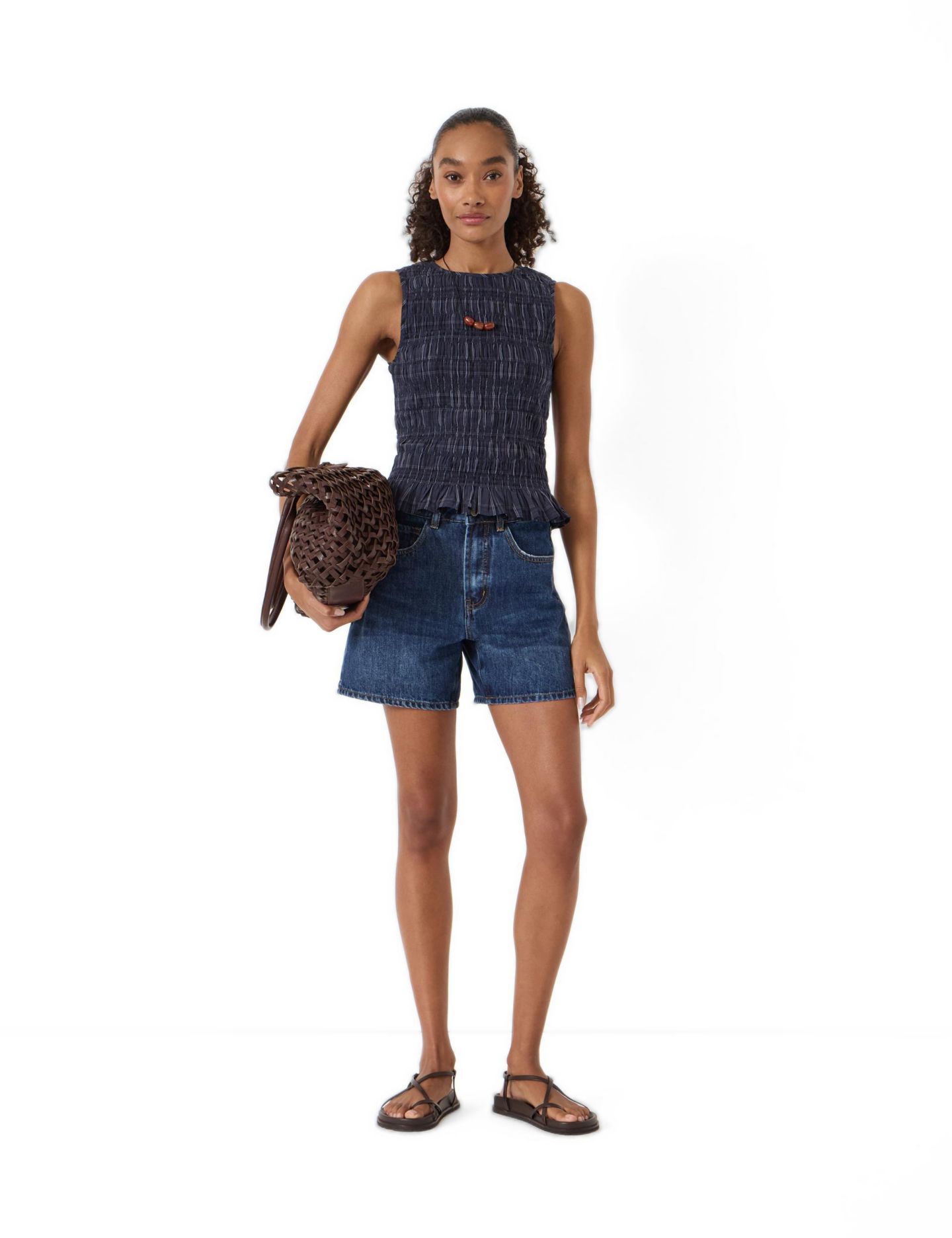 Женские шорты Hush Essential Denim Shorts, цвет: Синий — фото 2