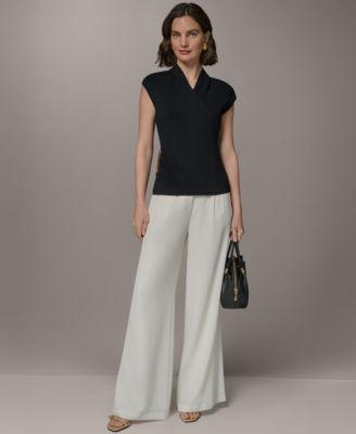 Women's Faux Wrap V-Neck Sweater
