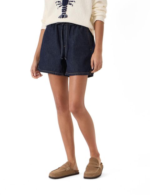 Женские шорты Hush Betty Denim Pull On, цвет: Тёмный индиго синий