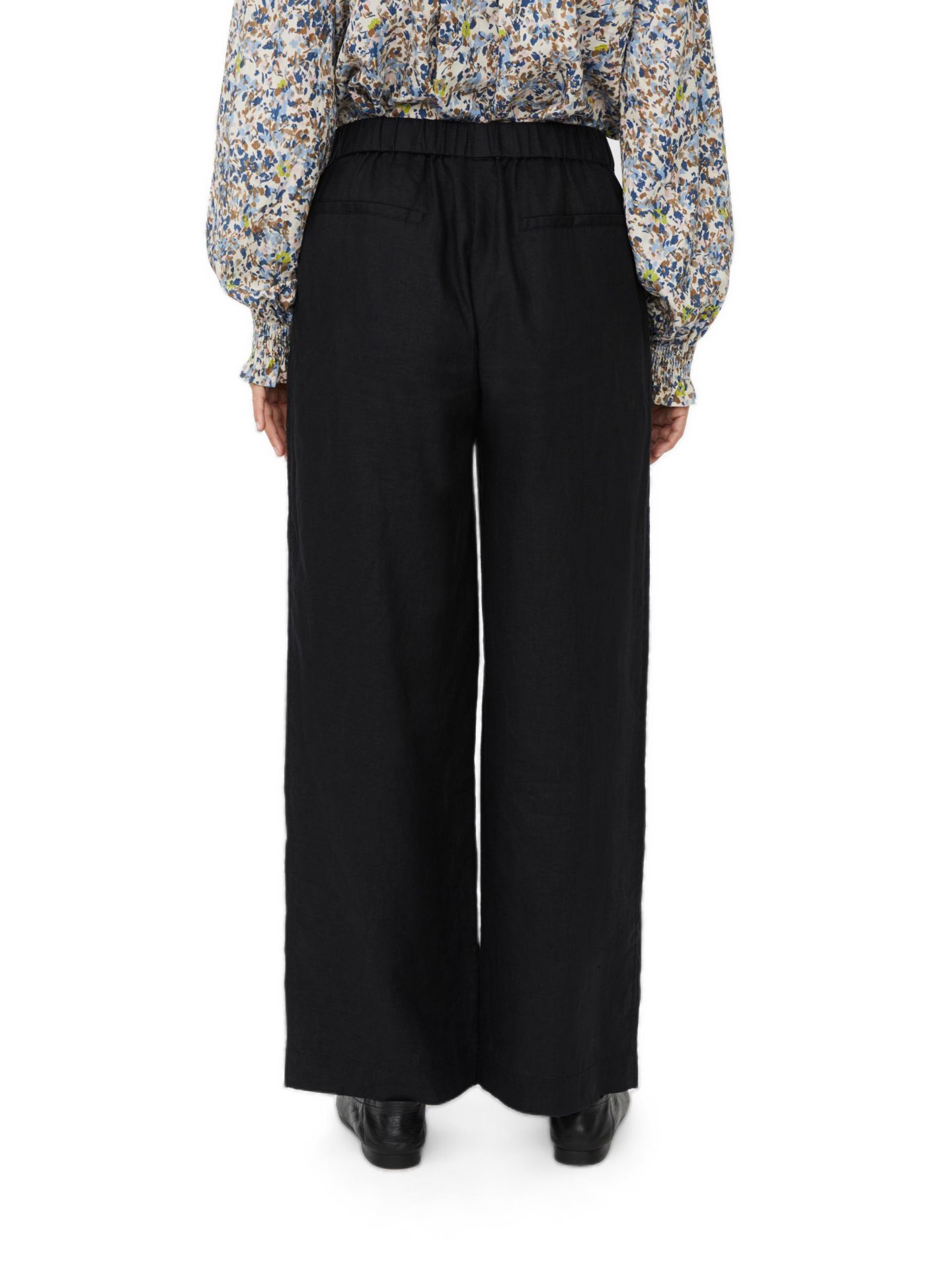 Женские брюки Masai Copenhagen MaParino Linen Wide Leg, цвет: Чёрный — фото 3