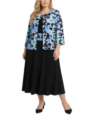 Plus Size Jacket and Dress Set