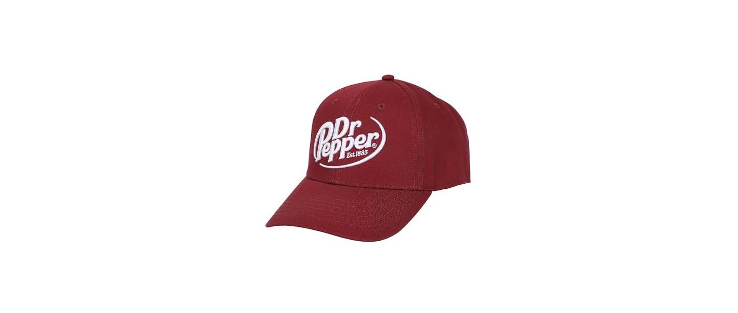 Мужская кепка Dr. Pepper Embroidered 3D Logo Red Traditional Adjustable Hat, цвет: Красный — фото 3