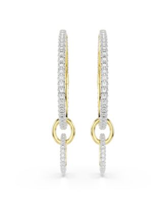 Gold-Tone Plated Interconnected Hoop Earrings