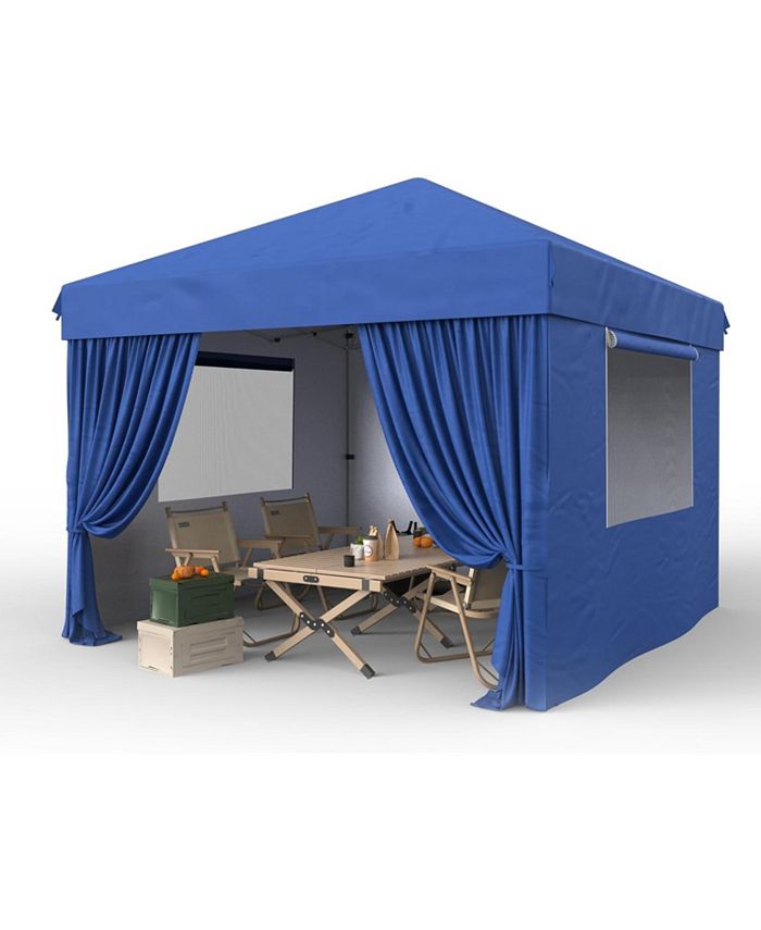 10x10ft Waterproof Heavy Duty Pop Up Canopy Tent with 4 Sidewalls