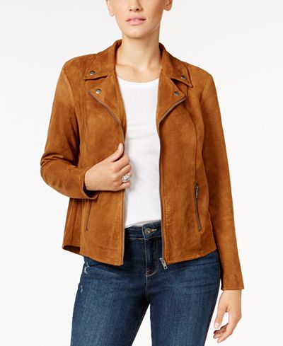 Style & Co Faux-Suede Moto Jacket, Created for Macy's ... (400 x 489 Pixel)