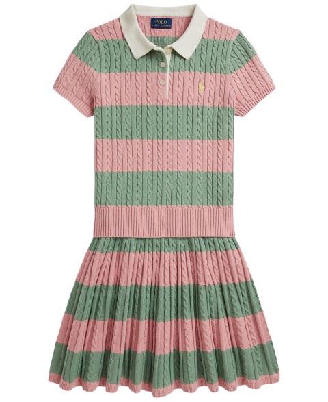 Детские Polo Ralph Lauren Girls' 7-16 Short-Sleeve Sweater and Skirt, 2-Piece Set