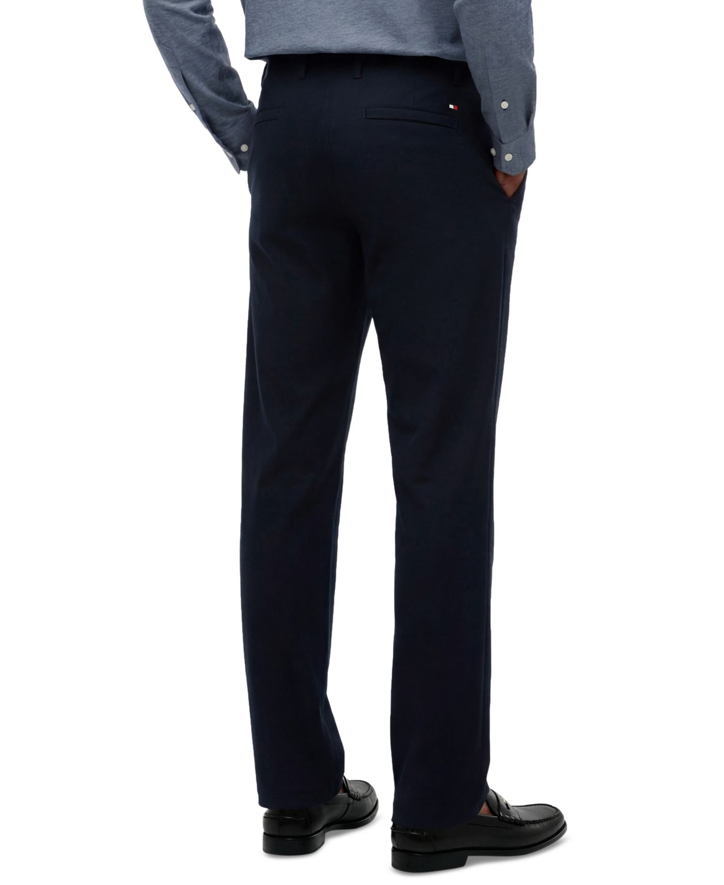 Мужские брюки Tommy Hilfiger Denton Straight-Fit Knit Tech Chino, цвет: Пустынный небесно-голубой — фото 3