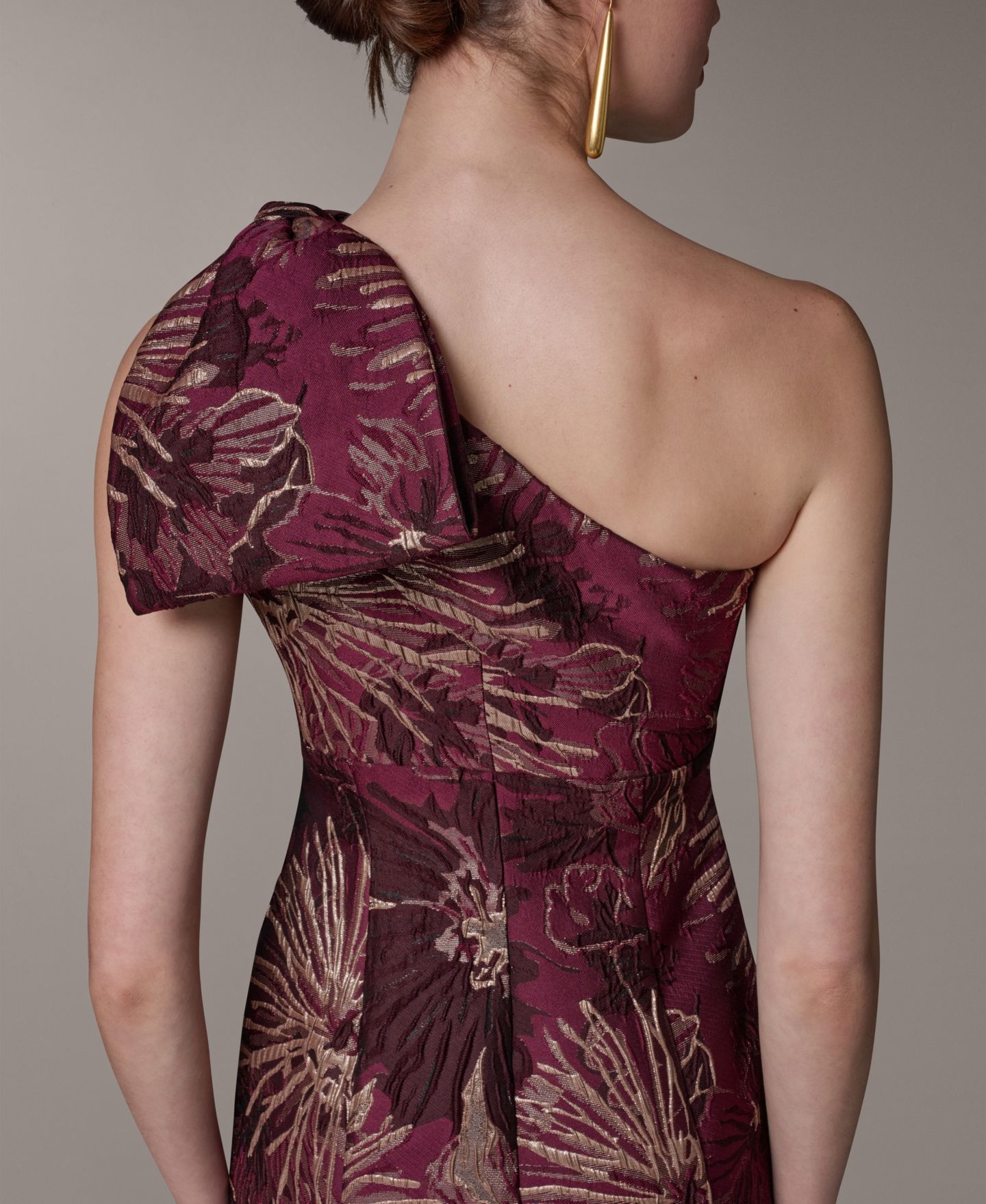 Женские платья Donna Karan New York Petite Metallic One-Shoulder Gown, цвет: Разноцветный — фото 4