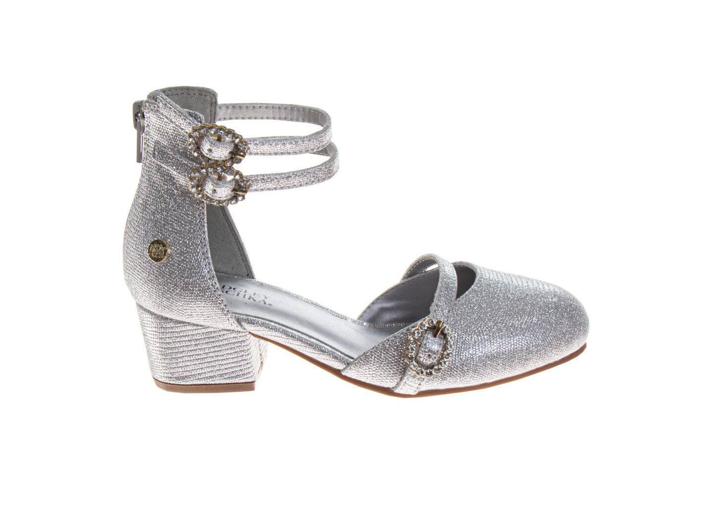 Туфли Badgley Mischka Dress Shoes Elegant Sparkle Formal Occasion Fashion Forward Comfort Fit. для девочек, цвет: Серебряный — фото 2