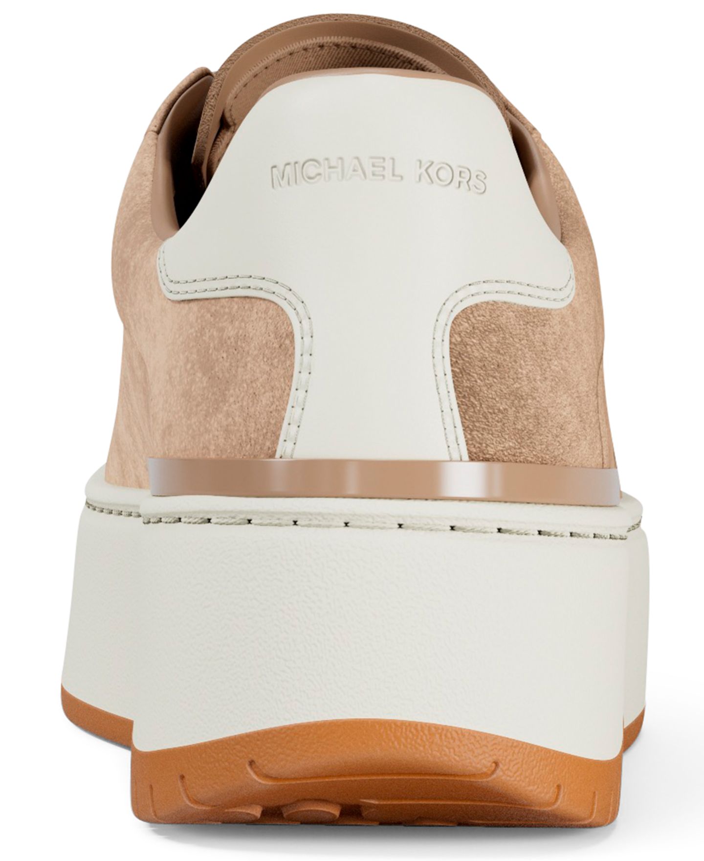 Женские кроссовки Michael Kors Dottie Logo Lace-Up Platform, цвет: Хаки замшевый — фото 3