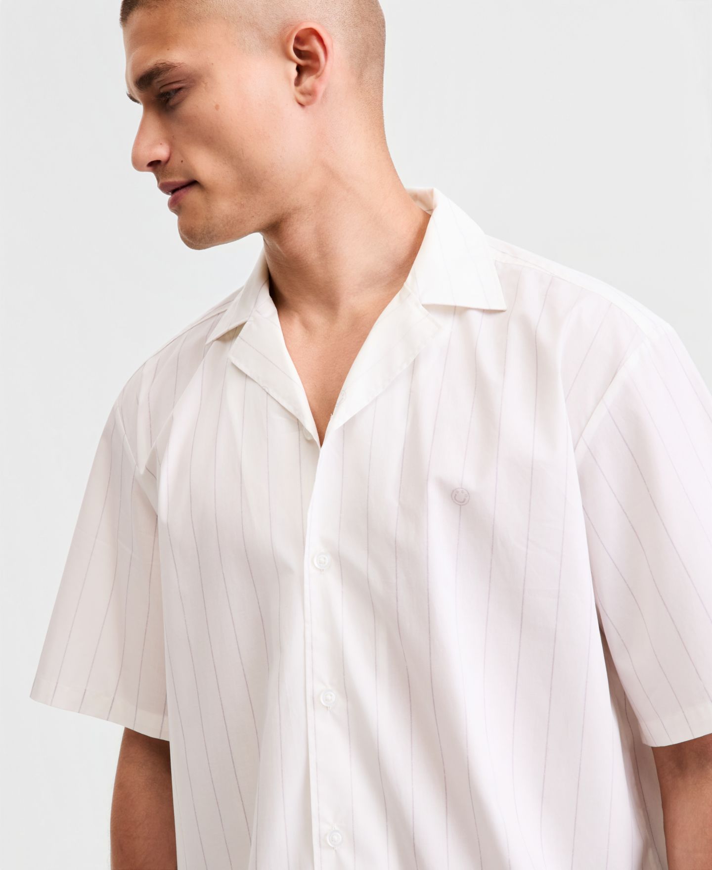 Мужская рубашка Hugo Boss HUGO by Eligino Short-Sleeve Button-Up, цвет: Белый — фото 3