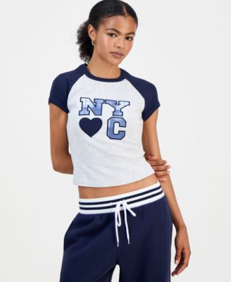 Juniors' Raglan Short-Sleeve Tee