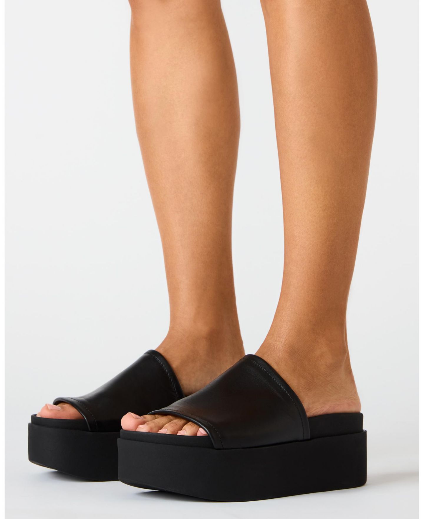 Женские сандалии Steve Madden Arwen Platform Slip-On Slide, цвет: Чёрный — фото 2