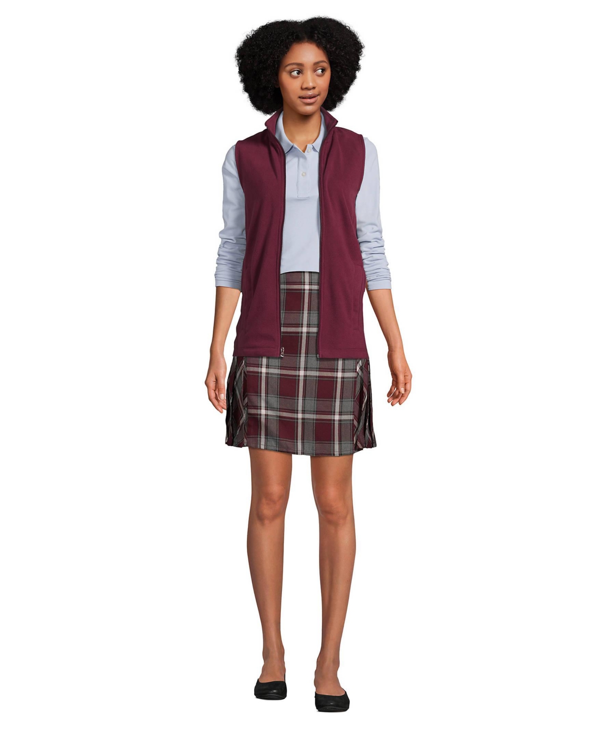 Lands' End Women's Lightweight Fleece Vest Jackets
