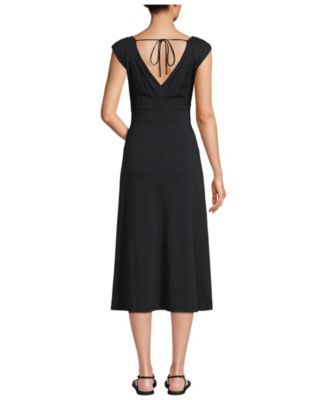 off shoulder wrap midi dress ROSERRY Tuscany off-shoulder Wrap Midi Dress | Black