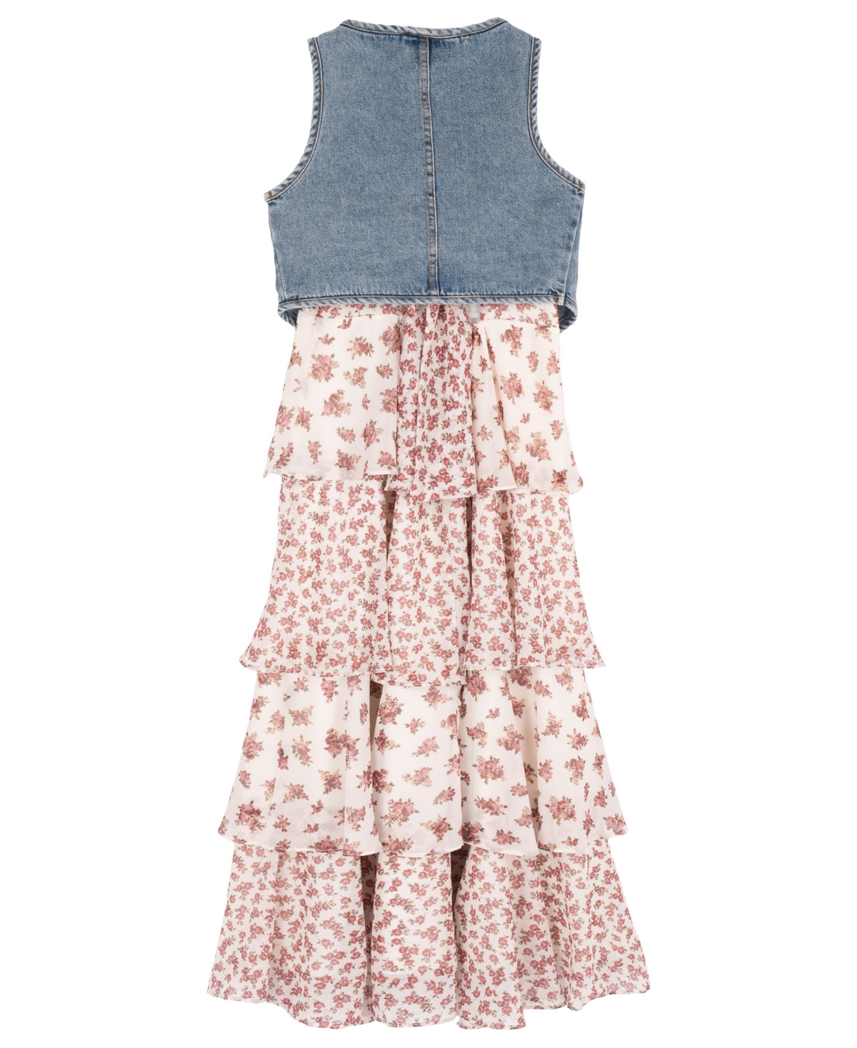 Rare Editions Girls' 7-16 Short-Sleeve Vest and Dress, 2-Piecee Set