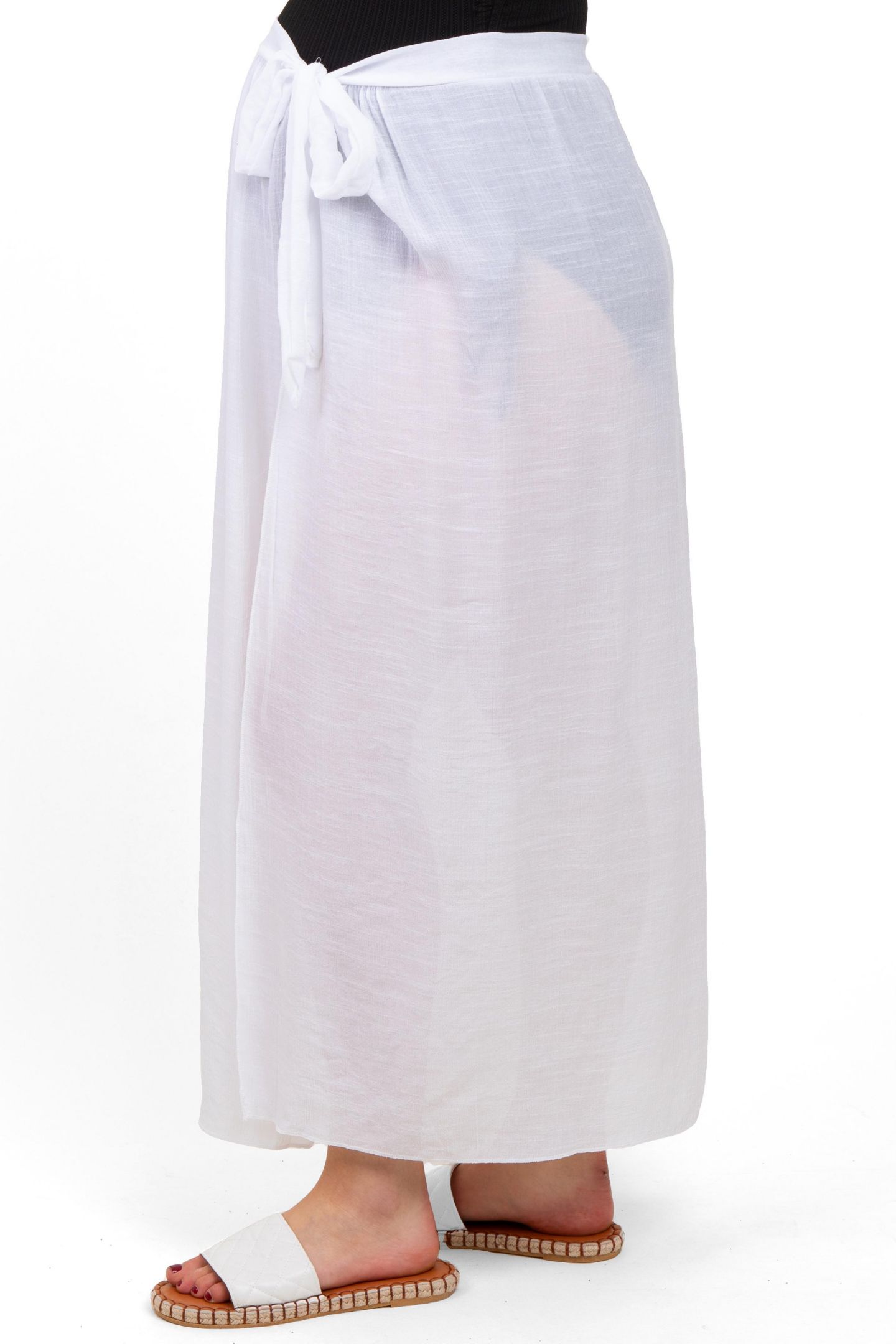 Женская юбка Pinkblush White Loose Beach Cover Up, цвет: Белый — фото 3