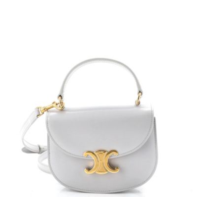 Mini Triomphe Besace Clea Top Handle Flap Bag Leather
