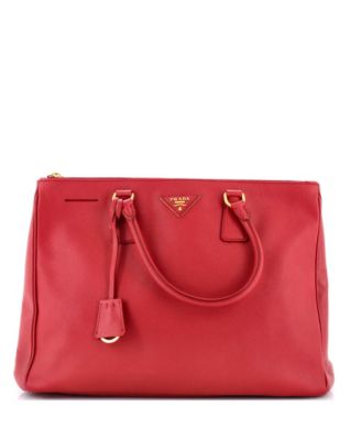 Large Double Zip Lux Tote Saffiano Leather