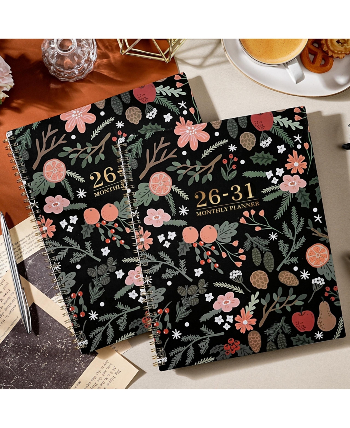 Gnuadz Monthly Planner 2026-2031 5 Year Calendar Tabs Twin-wire Pocket