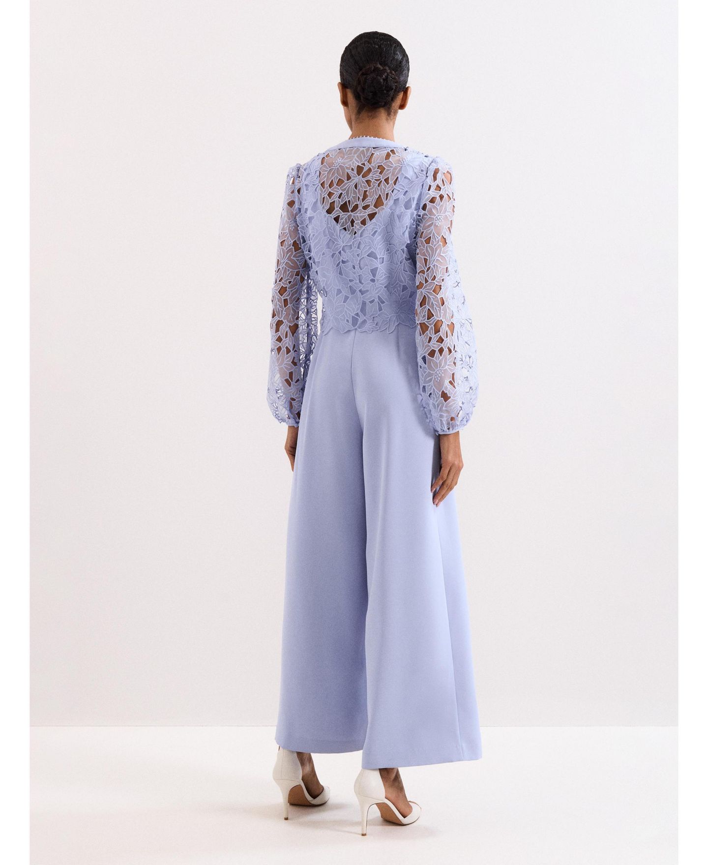 Женский комбинезон Phase Eight Winona Lace Jumpsuit, цвет: Пастельный синий — фото 4