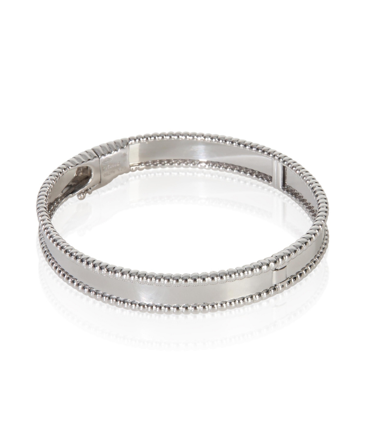 Pre-Owned Van Cleef and Arpels White Gold Signature Perlee Bracelet