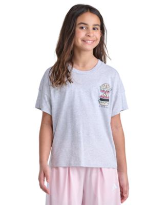 Girls' 8-16 Short-Sleeve Heather Drop Shoulder T-Shirt