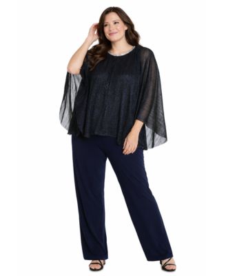 Plus Size Mock Neck Top and Pants, 2-Piece Set