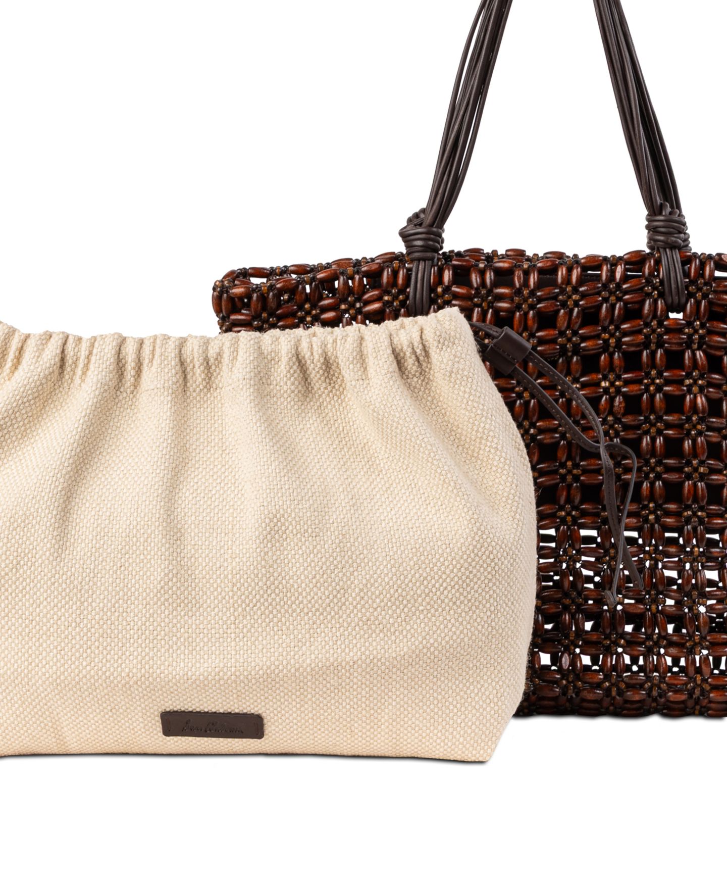 Женская сумка Sam Edelman Raye Bead Large Tote Handbag, цвет: Тёмный коричневый — фото 7