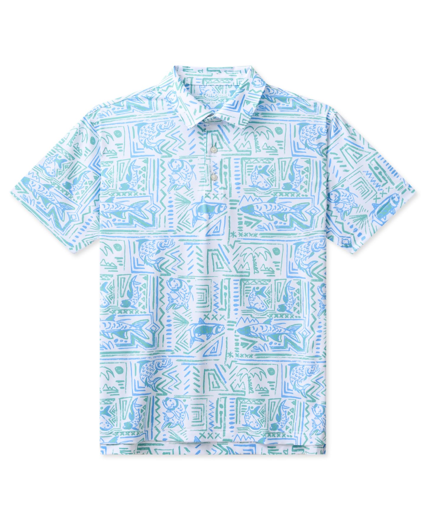 Мужское поло Chubbies Pyramid Pool Regular-Fit Polo Shirt, цвет: Светлый синий — фото 1