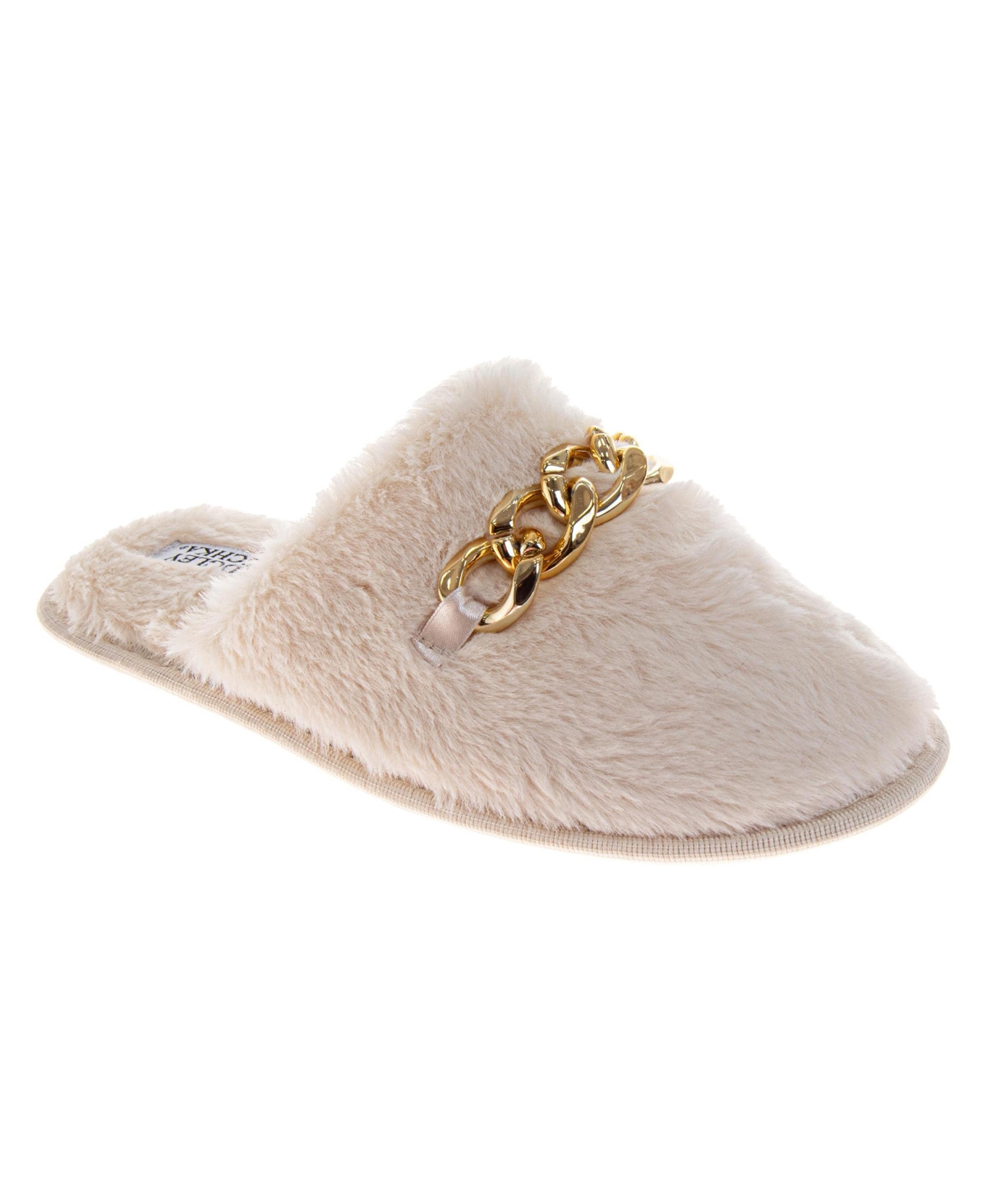 Badgley Mischka Women's Chain Link Slippers - Beige