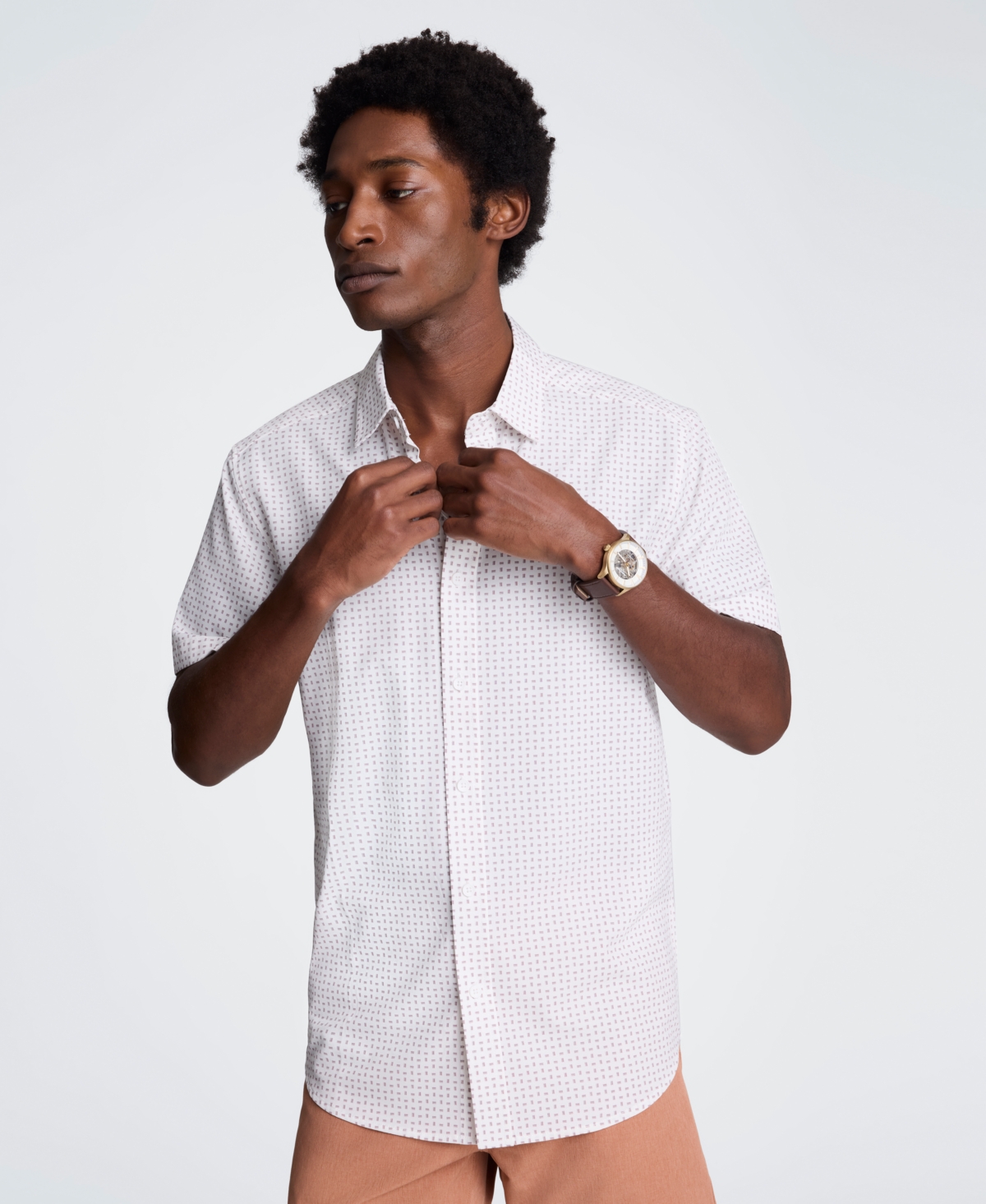 Kenneth Cole Men's Short-Sleeve Classic-Fit Shirt