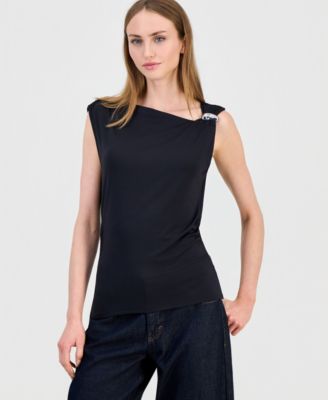 Women's Hardware Detail Sleeveless Knit Top