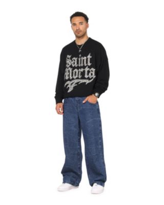 Men's Sanctified Crewneck Sweater - Black 3XL