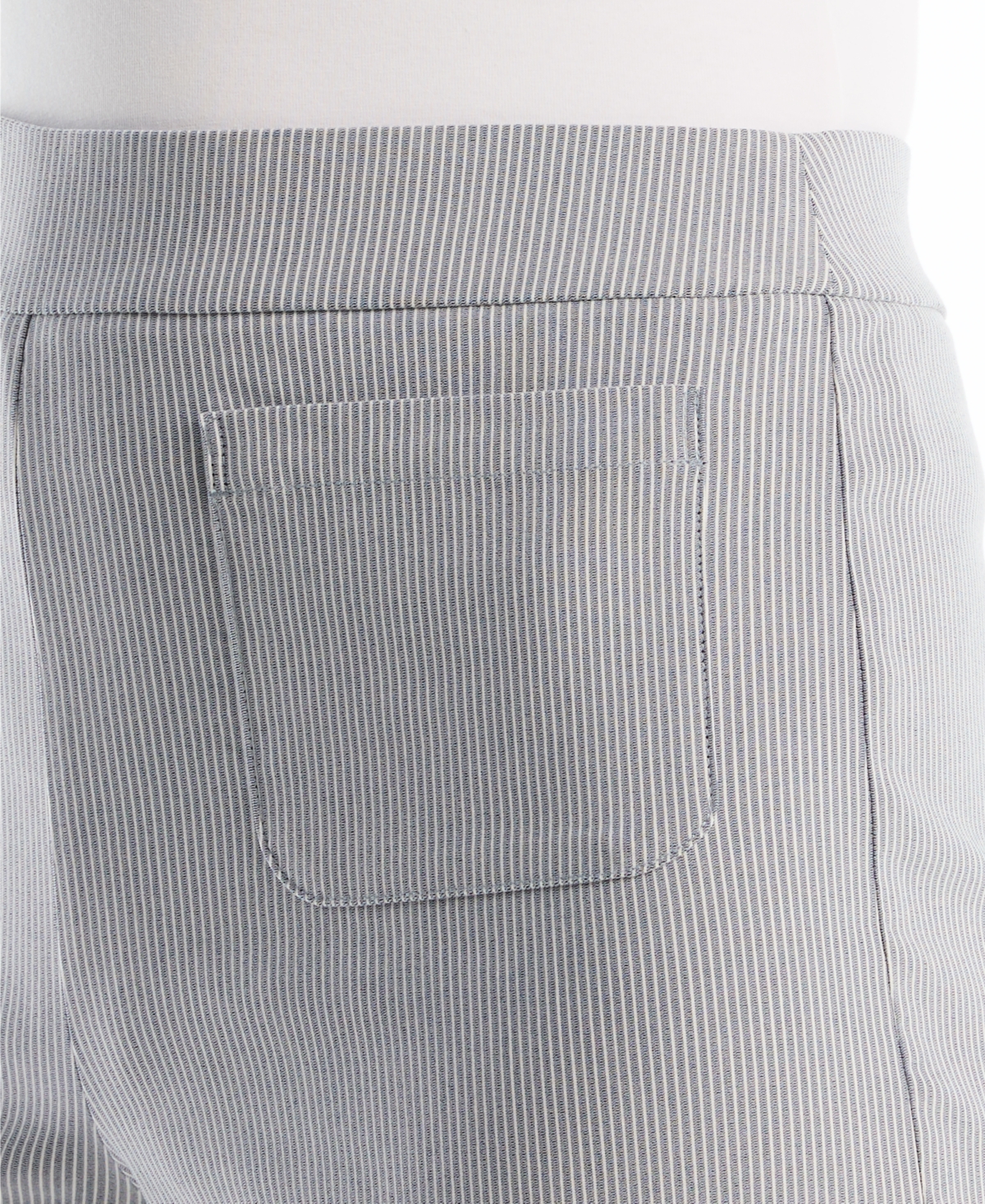 Rafaella Petite Striped Patch Pocket Wide-Leg Pants