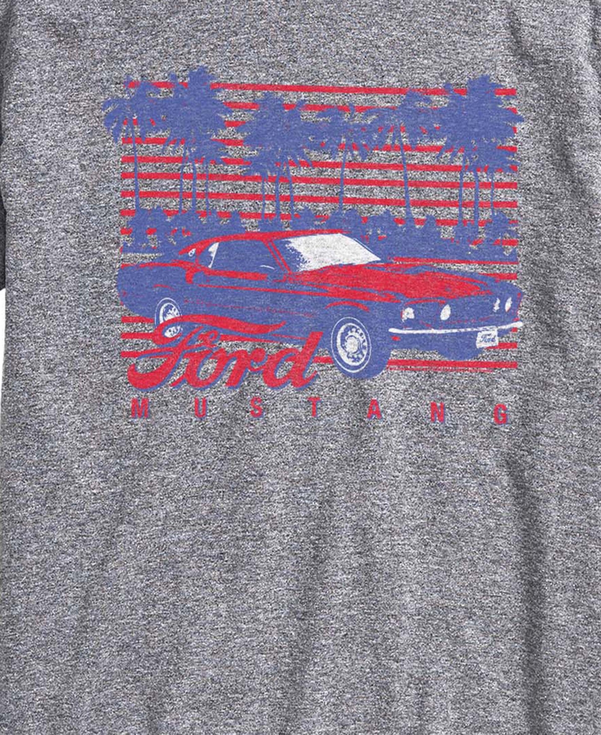 Airwaves Men's Ford Mustang Palm Trees Short-Sleeve Graphic T-Shirt