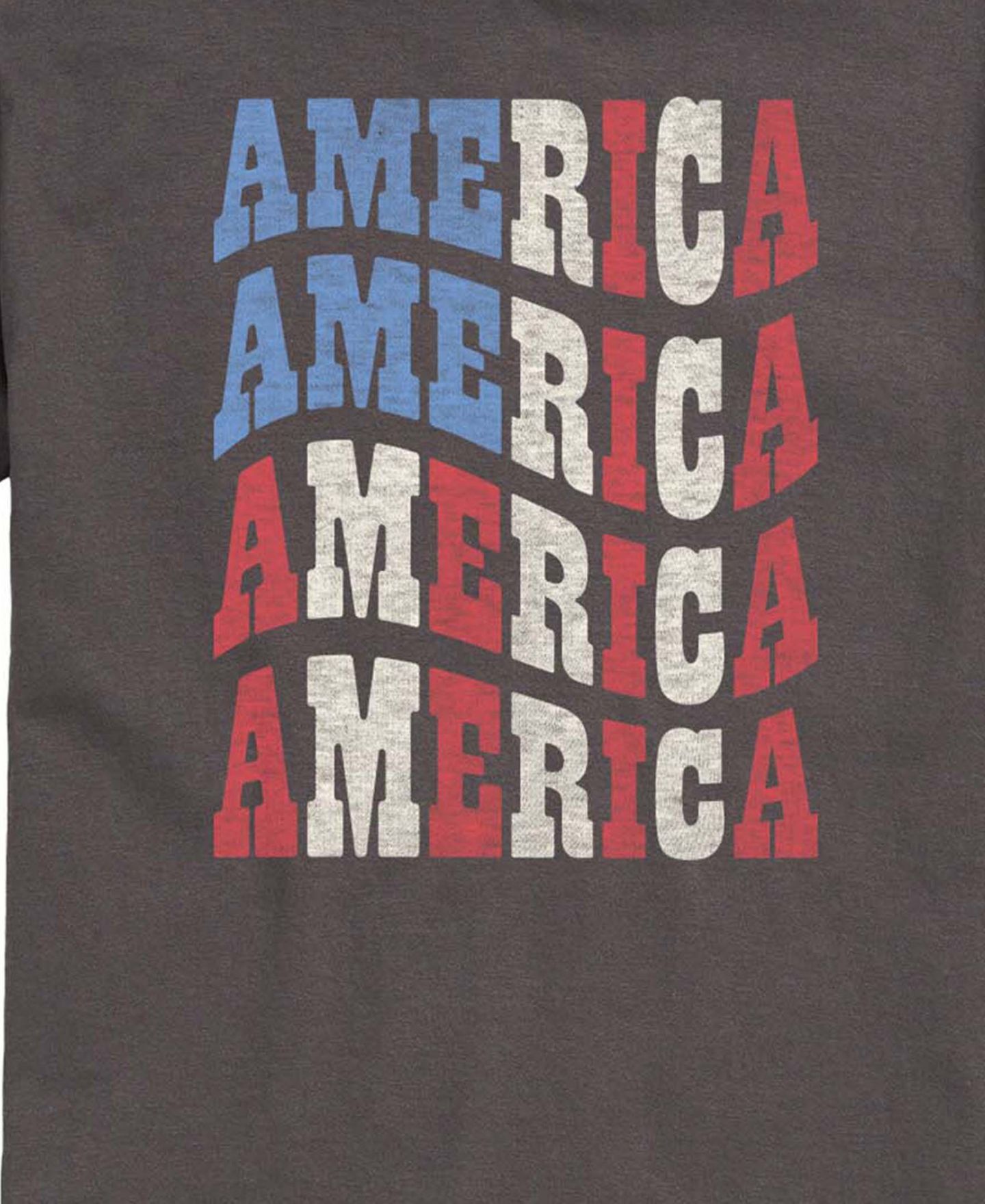 Мужская футболка AIRWAVES America Wavy Short-Sleeve Graphic, цвет: Угольный — фото 3