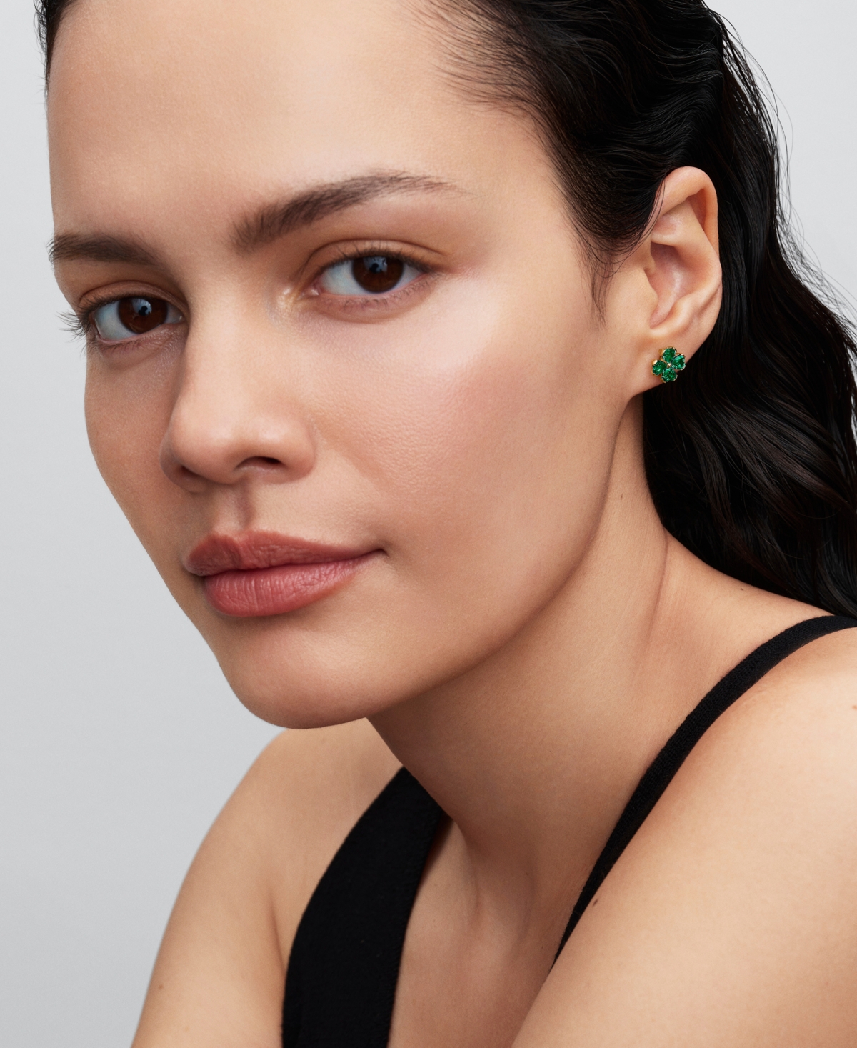 Pandora Green Lucky Clover Stud Earrings