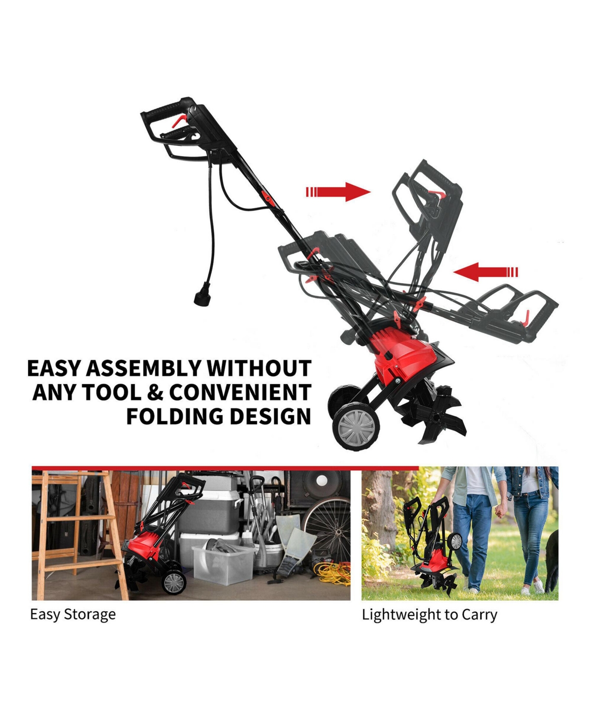 Costway 14-Inch 10 Amp Corded Electric Tiller and Cultivator 9'' Tilling Depth