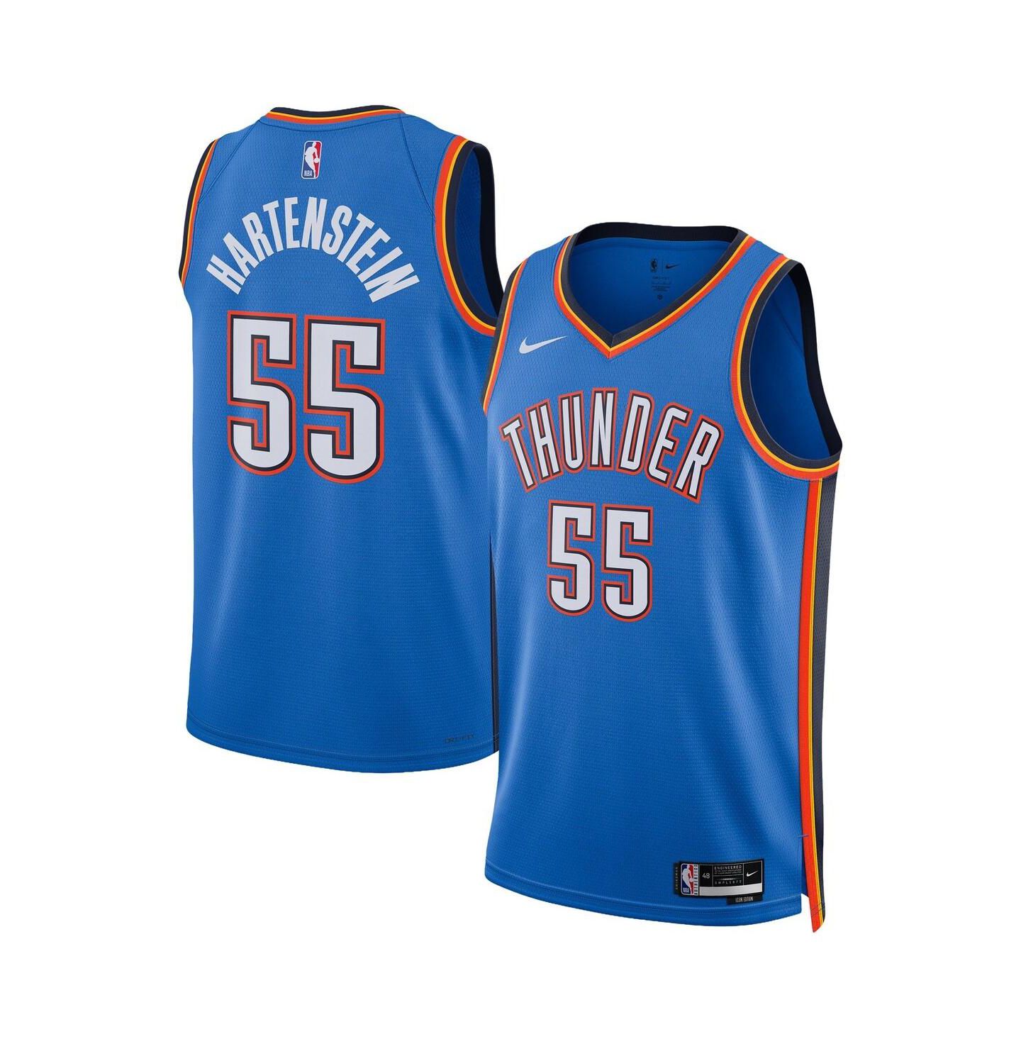 Топ Nike Isaiah Hartenstein Blue Oklahoma City Thunder Icon Edition Swingman Jersey — фото 1