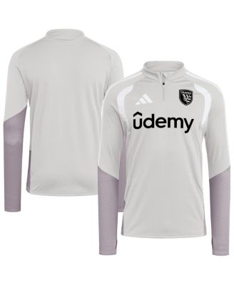 Men's Silver San Jose Earthquakes 2026 Tiro Competition Quarter-Zip Training Sweatshirt
