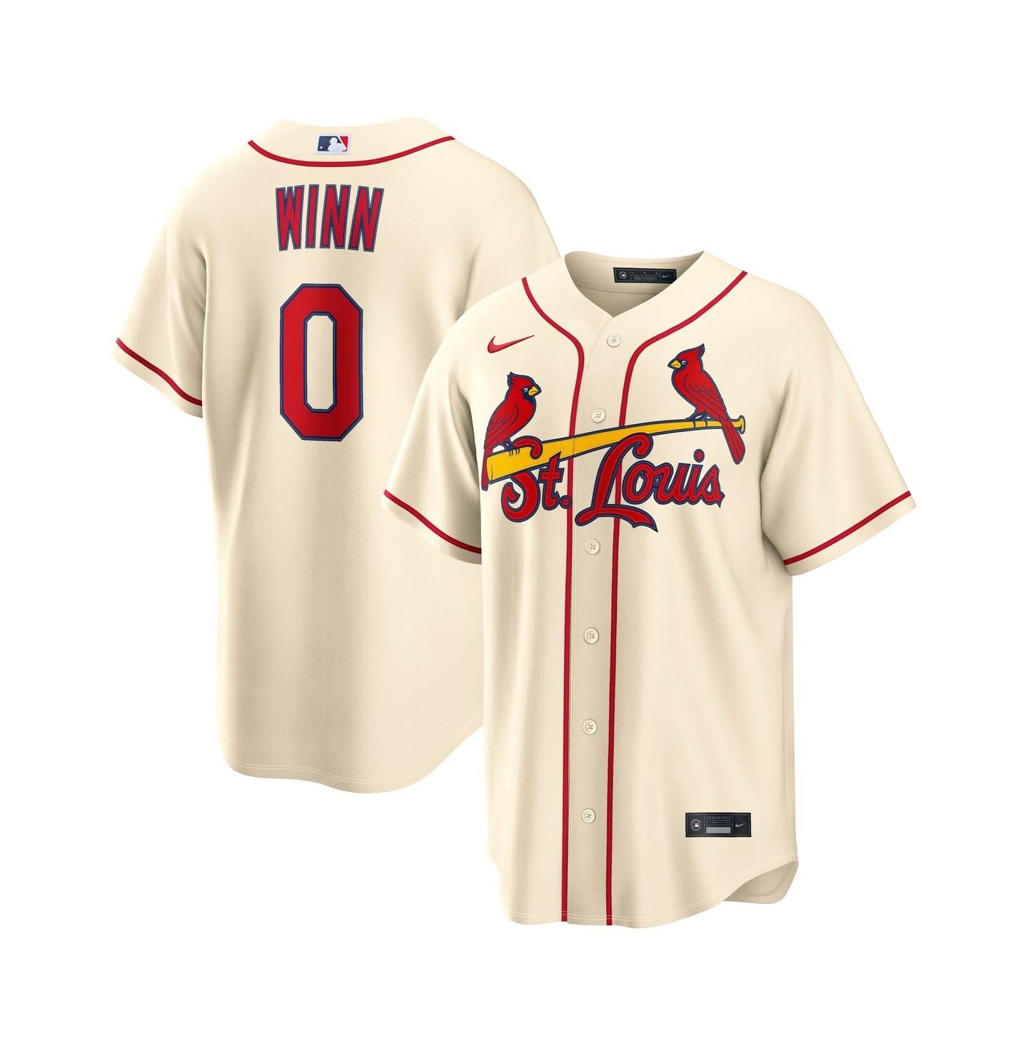 Мужской топ Nike Masyn Winn Cream St. Louis Cardinals Alternate Replica Jersey — фото 1