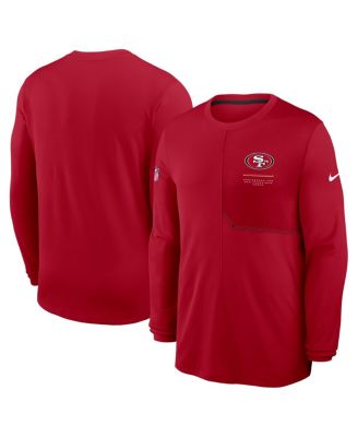 Men's Scarlet San Francisco 49ers Sideline Coaches UV Dri-FIT Long Sleeve T-Shirt