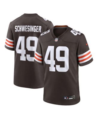 Men's Carson Schwesinger Brown Cleveland Browns 2025 NFL Draft Game Jersey