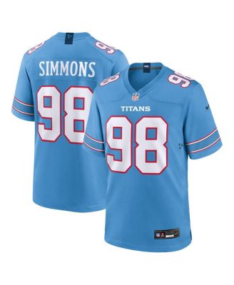 Men's Jeffery Simmons Light Blue Tennessee Titans Game Jersey