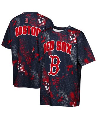Big Boys and Girls Navy Boston Red Sox Y2 Tech Stadium Lights T-Shirt