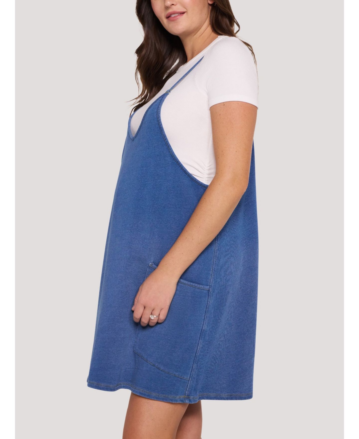 Женское платье Motherhood Maternity Maternity Motherhood Sleeveless Relaxed Fit Dress Romper, цвет: Средняя варка — фото 3